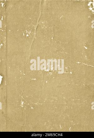 Altes, kollabierendes Papier mit Rissen und Kratzern Stockfoto