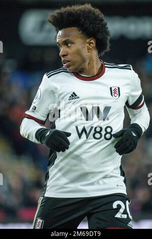 LONDON, ENGLAND - 26. DEZEMBER: Willian von Fulham während des Premier League-Spiels zwischen Crystal Palace und Fulham FC am 26. Dezember im Selhurst Park, Stockfoto
