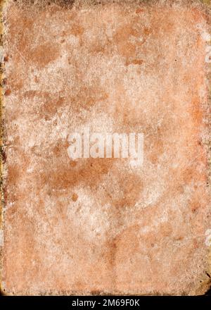 Altes, kollabierendes Papier mit Rissen und Kratzern Stockfoto