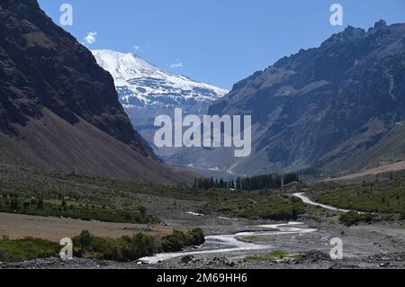 Embase el Yeso, Cajon del Maipo, Chile Stockfoto