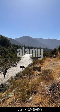 Maipo River in San Jose del Maipo - Chile Stockfoto