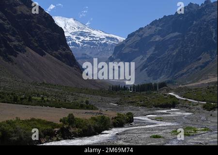 Embase el Yeso, Cajon del Maipo, Chile Stockfoto