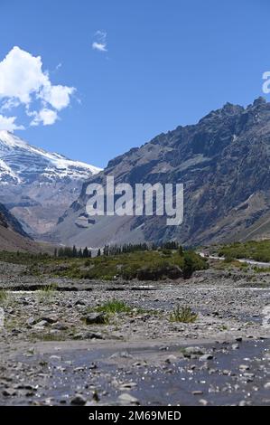 Embase el Yeso, Cajon del Maipo, Chile Stockfoto