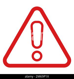 Schild Warnung Gefahr, Warnsymbol Dreieck rot, Fehlerrisiko Spam Stock Vektor