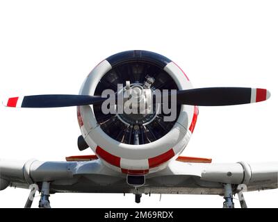 Nahaufnahme eines Oldtimer-Flugzeugs Stockfoto