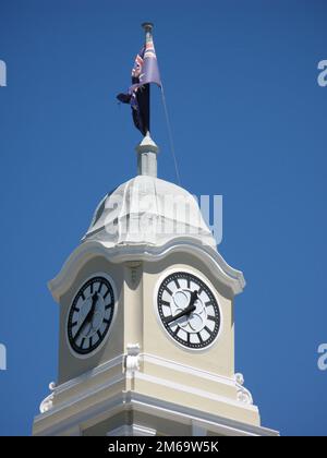 Die Uhr im Rathaus Stockfoto