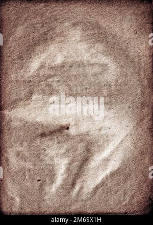 Altes, kollabierendes Papier mit Rissen und Kratzern Stockfoto