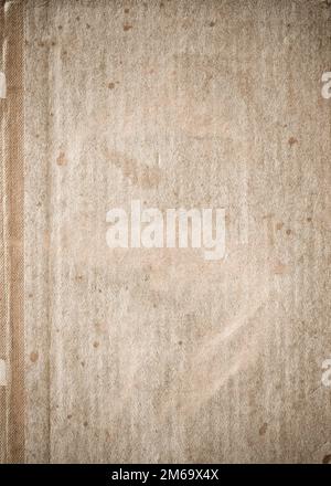 Altes, kollabierendes Papier mit Rissen und Kratzern Stockfoto