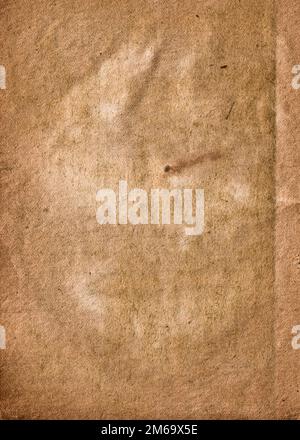 Altes, kollabierendes Papier mit Rissen und Kratzern Stockfoto