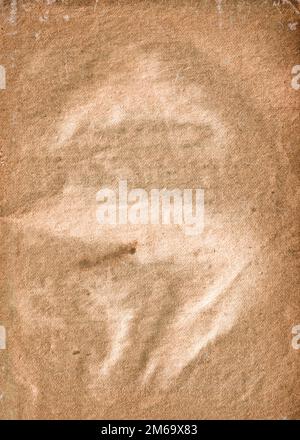 Altes, kollabierendes Papier mit Rissen und Kratzern Stockfoto