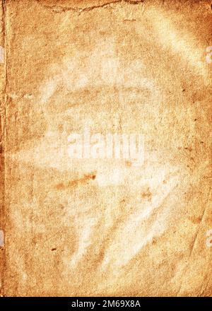 Altes, kollabierendes Papier mit Rissen und Kratzern Stockfoto