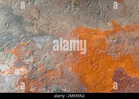 Alte Grunge Texturhintergründe, Betonwände mit verschiedenen Farben gestrichen, Kopierbereich Stockfoto