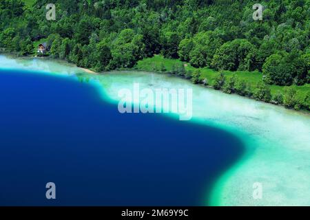 Lake Grand Maclu, Jura, Franche Comte, Frankreich Stockfoto