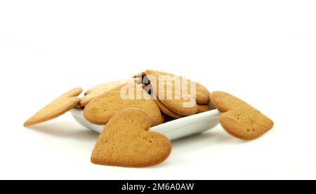 Herzform Lebkuchen Stockfoto