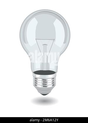 Vektorlampe auf weißem Hintergrund Stockfoto
