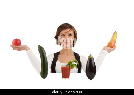 Ernährungsberatung Gesundheit Obst Gemüse Stockfoto