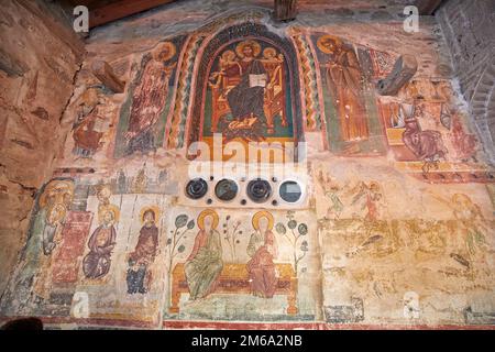 Gemälde im Großen Meteoron Heiligen Kloster, Meteora, Griechenland Stockfoto