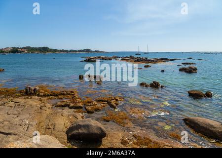 Galicianische Küste auf der Insel Arousa, Spanien Stockfoto