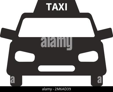 Informationssymbol für Taxistand. Kabinensymbol. Bearbeitbarer Vektor. Stock Vektor