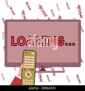 Handschrift Text wird geladen. Internetkonzept die Zeit, die zum Herunterladen und Anzeigen des Inhalts einer Webseite benötigt wird Stockfoto