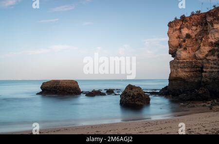 Strand in Lagos Portugal Stockfoto