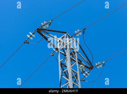 Hochspannungs-Pylon Stockfoto