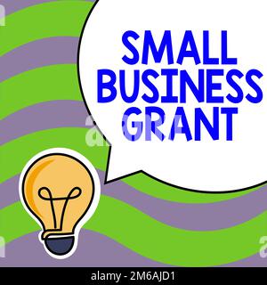 Konzeptionelle Darstellung Small Business Grant, Business präsentiert ein Einzelunternehmen, das für seine begrenzte Größe bekannt ist Stockfoto
