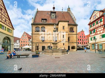 Rathaus, Marktplatz, Weissenburg, Mittelfrankreich, Bayern, Deutschland Stockfoto