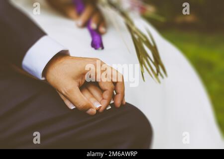 Nahaufnahme ein paar Hände Stockfoto