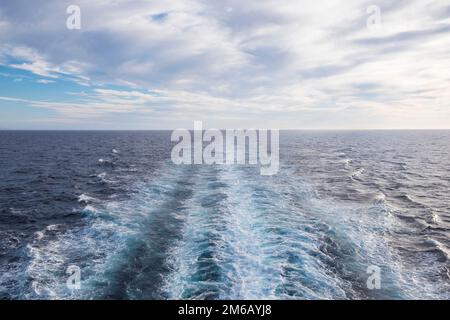 Mittelmeer, GNV-Fähre von Genua nach Tanger, Landschaft Stockfoto