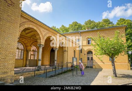 Fußweg, Jüdischer Friedhof, Herbert-Baum-Straße, Weissensee, Pankow, Berlin, Deutschland Stockfoto