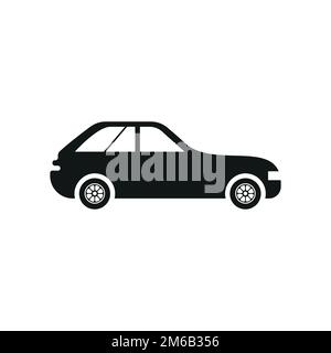 Vektorsymbol des Autos auf weißem Hintergrund. EPS10. Stock Vektor