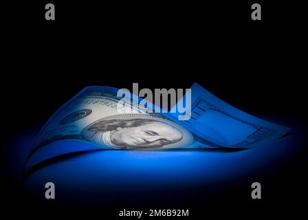 Geld schläft nicht Stockfoto