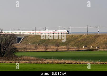 Deutsche Bahn: Neue Hochgeschwindigkeitsbahnlinie in Mitteldeutschland Stockfoto