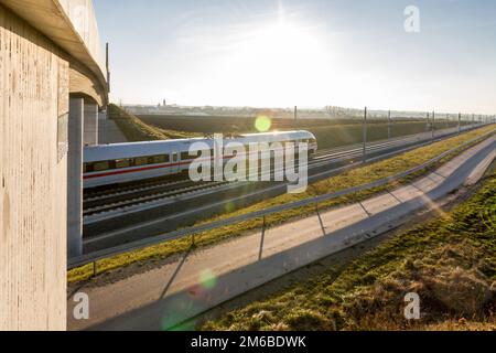 Deutsche Bahn: Neue Hochgeschwindigkeitsbahnlinie in Mitteldeutschland Stockfoto