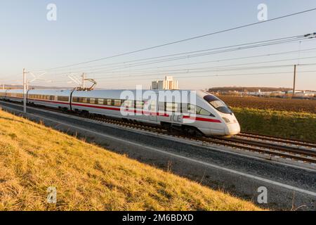 Deutsche Bahn: Neue Hochgeschwindigkeitsbahnlinie in Mitteldeutschland Stockfoto