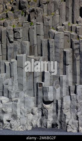 Basalt Rock Columns, Reynisfjara Beach Stockfoto