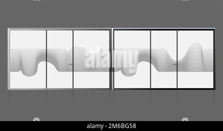 Wandgrafik – Vinylmatte Folie – Fließen und Falten – Bestandsdarstellung als EPS 10-Datei Stock Vektor