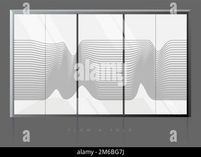 Wandgrafik – Vinylmatte Folie – Fließen und Falten – Bestandsdarstellung als EPS 10-Datei Stock Vektor