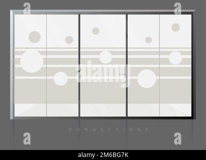 Wandgrafik – Vinylfolie matt – Verbindungsdesign – Bestandsdarstellung als EPS 10-Datei Stock Vektor