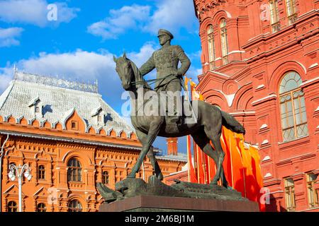 Marschall Zhukov Denkmal Stockfoto