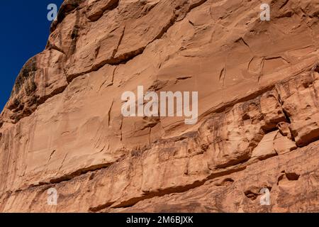 Burgruine. Rucksacktouren in Grand Gulch und Anasazi-Wohnungen und Felskunst. In Der Nähe Von Blanding, Utah, Usa. Stockfoto