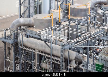 Detail des Delimara Thermalkraftwerks, Marsaxlokk, Malta Stockfoto