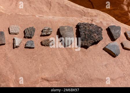 Gefängnisruinierung. Rucksacktouren in Grand Gulch und Anasazi-Wohnungen und Felskunst. In Der Nähe Von Blanding, Utah, Usa. Stockfoto