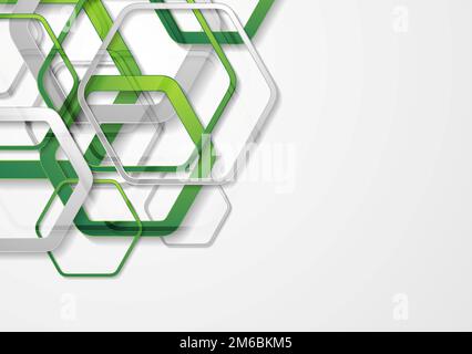 Abstrakter, heller, geometrischer, sechseckiger Hintergrund Stockfoto