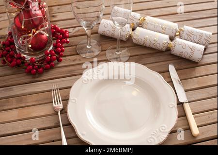 Draufsicht der Platzierung mit klassischer Platte Stockfoto