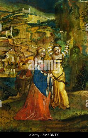 Pyramus und Thisbe (1513-14) von Niklaus Manuel Gen Deutch 1484-1530 Swiss, Schweiz, Stockfoto