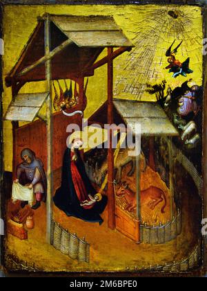 The Nativity 1420 Süddeutscher Meister, Süddeutscher Meister, 15. Jahrhundert, Deutsch, Deutschland, Stockfoto