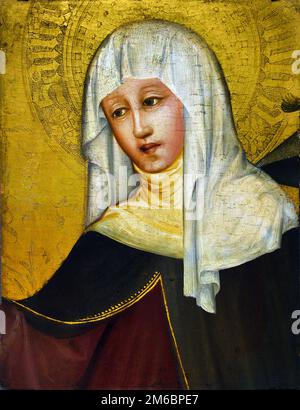 Büste eines verwitweten Heiligen 1410 Süddeutscher Meister, süddeutscher Meister, 15. Jahrhundert, Deutsch, Deutschland, Stockfoto