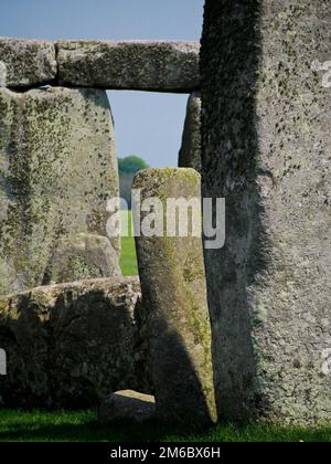 Stonehenge am sonnigen Tag Stockfoto